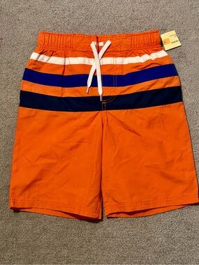 Cherokee Boys Orange Swim Trunks with White Mesh Lining - M 8/10